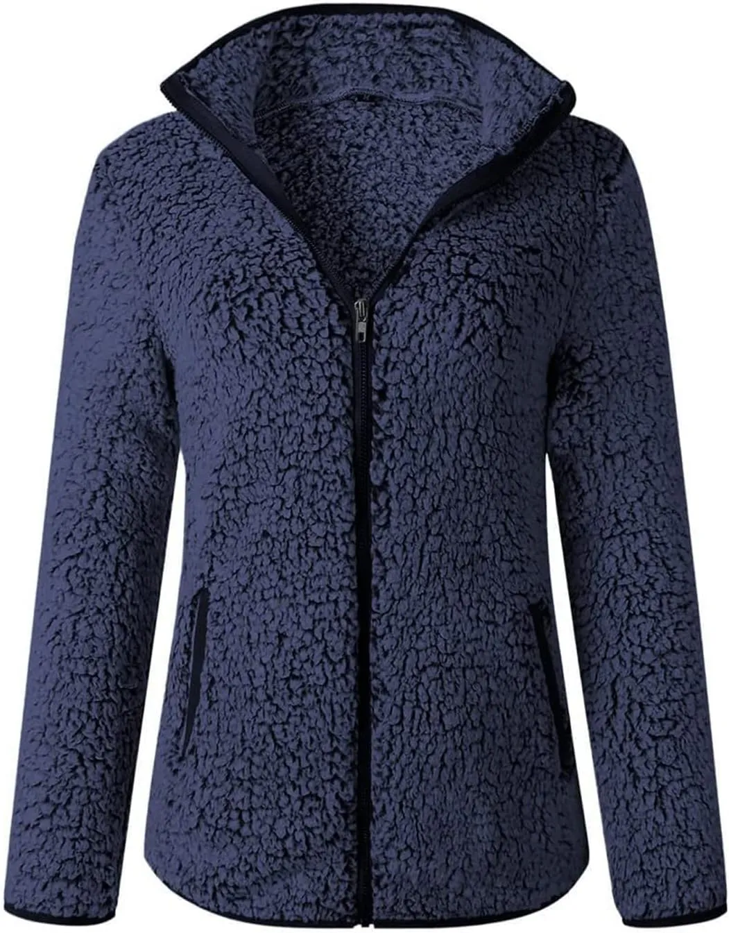 Womens Fuzzy Fleece Lined Jacket Flannel Shirts Cardigan Long Sleeve Zipper Coats Outerwear 2024 Fall Outfits