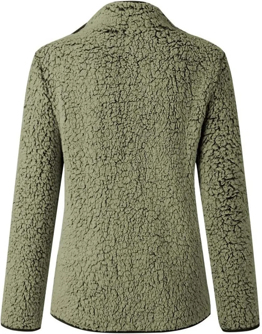 Womens Fuzzy Fleece Lined Jacket Flannel Shirts Cardigan Long Sleeve Zipper Coats Outerwear 2024 Fall Outfits