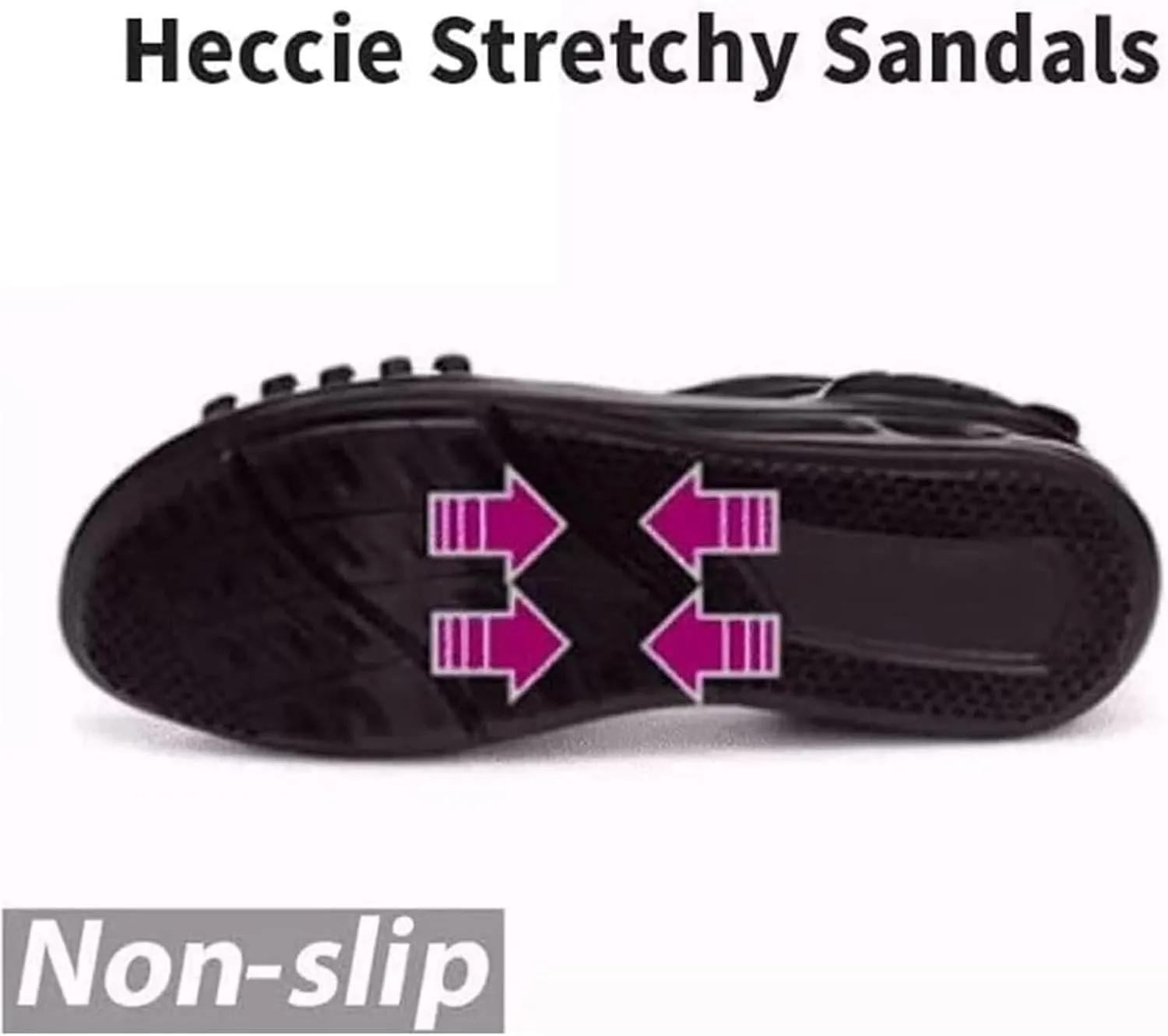 Womens Heccie Sandals Summer Multi Strap Orthopedic Sandals for Women, Arch Support Lightweight Stretch Sandal Beach Outdoor Walking Roman Shoes Open Toe Slip On Shoes