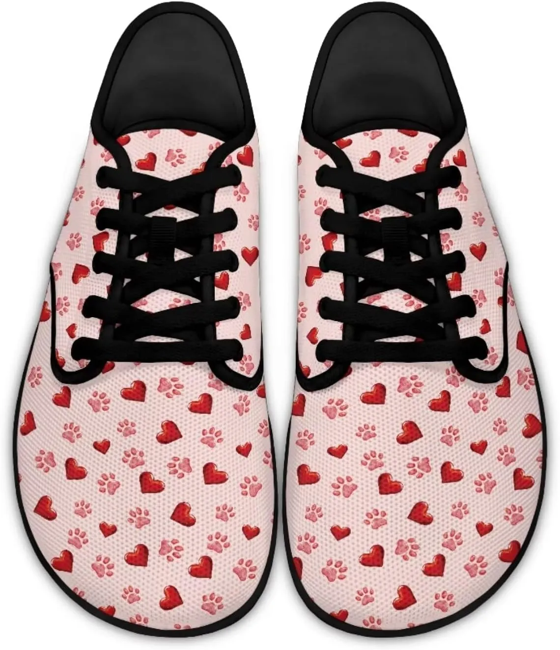 Womens Lace Up Walking Shoes Mesh Sneakers Wide Toe Box Barefoot Shoes Flats Shoes Casual Footwear
