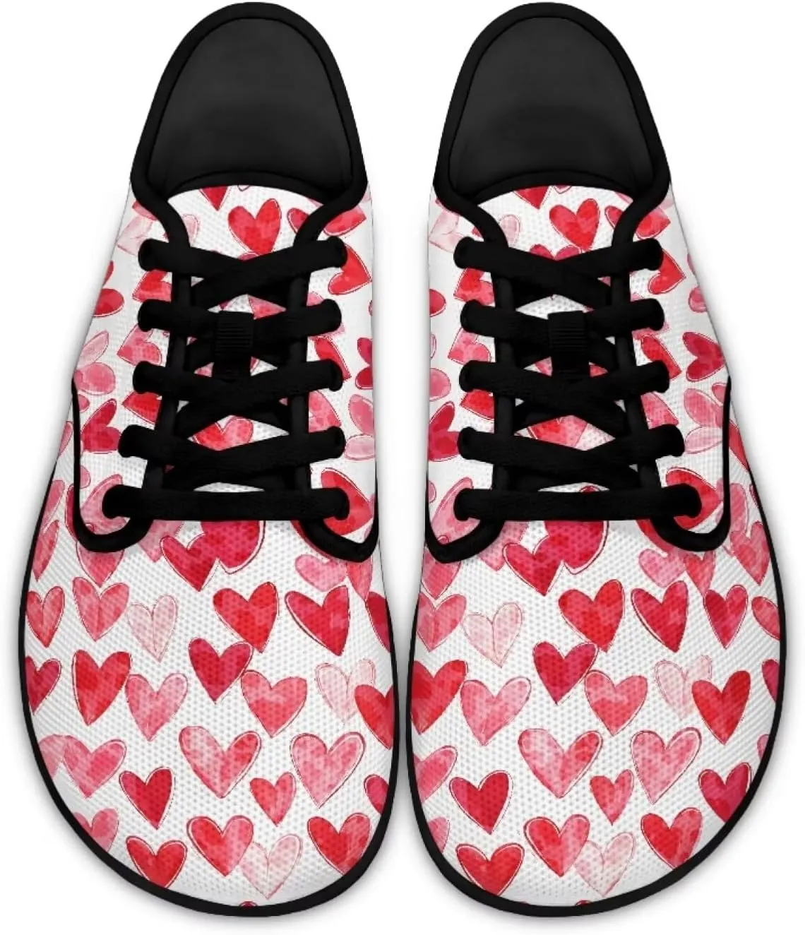Womens Lace Up Walking Shoes Mesh Sneakers Wide Toe Box Barefoot Shoes Flats Shoes Casual Footwear