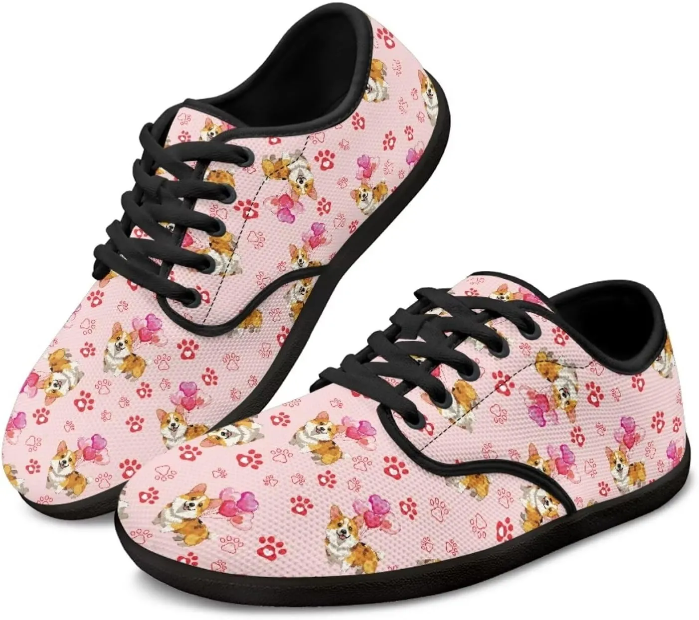 Womens Lace Up Walking Shoes Mesh Sneakers Wide Toe Box Barefoot Shoes Flats Shoes Casual Footwear