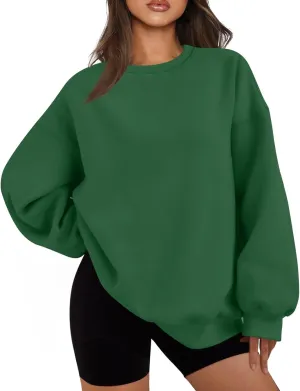 Womens Oversized Sweatshirts Crew Neck Pullover Sweaters Casual Comfy Fall Outfits Clothes 2024