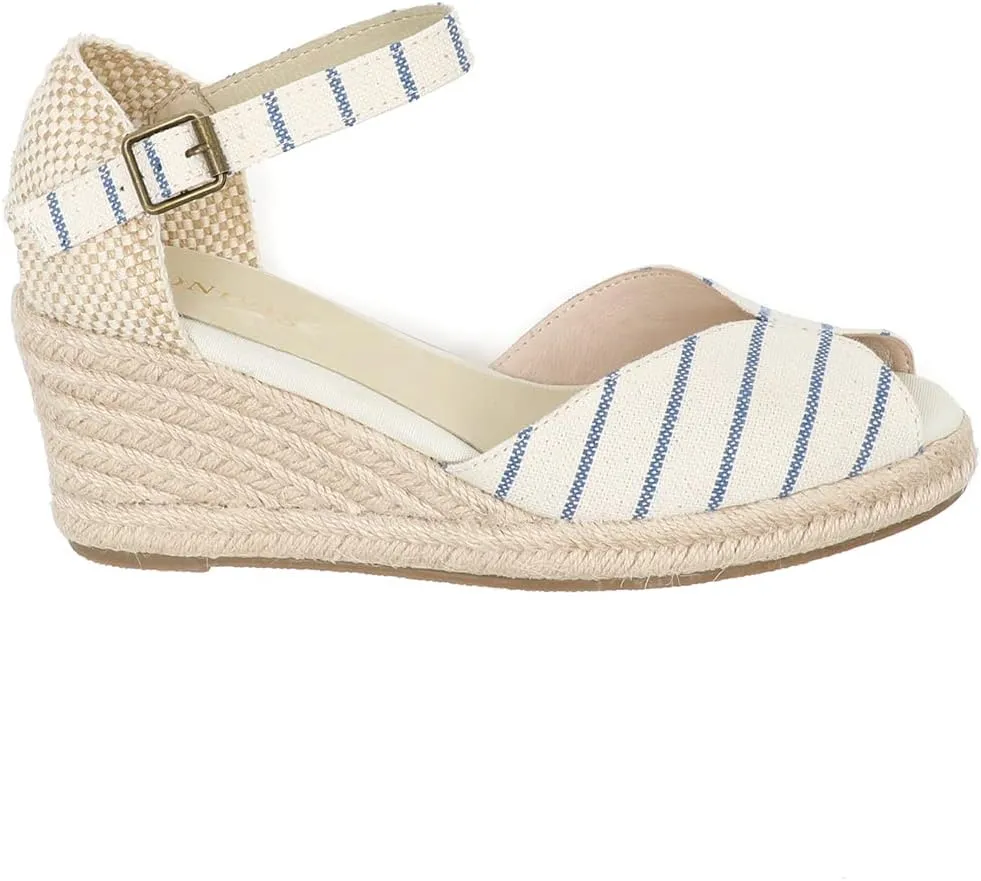 Women??s Platform Wedges Espadrilles, 3" Wedge, Soft Ankle-Tie Strap, Closed Toe, Classic Summer Sandals