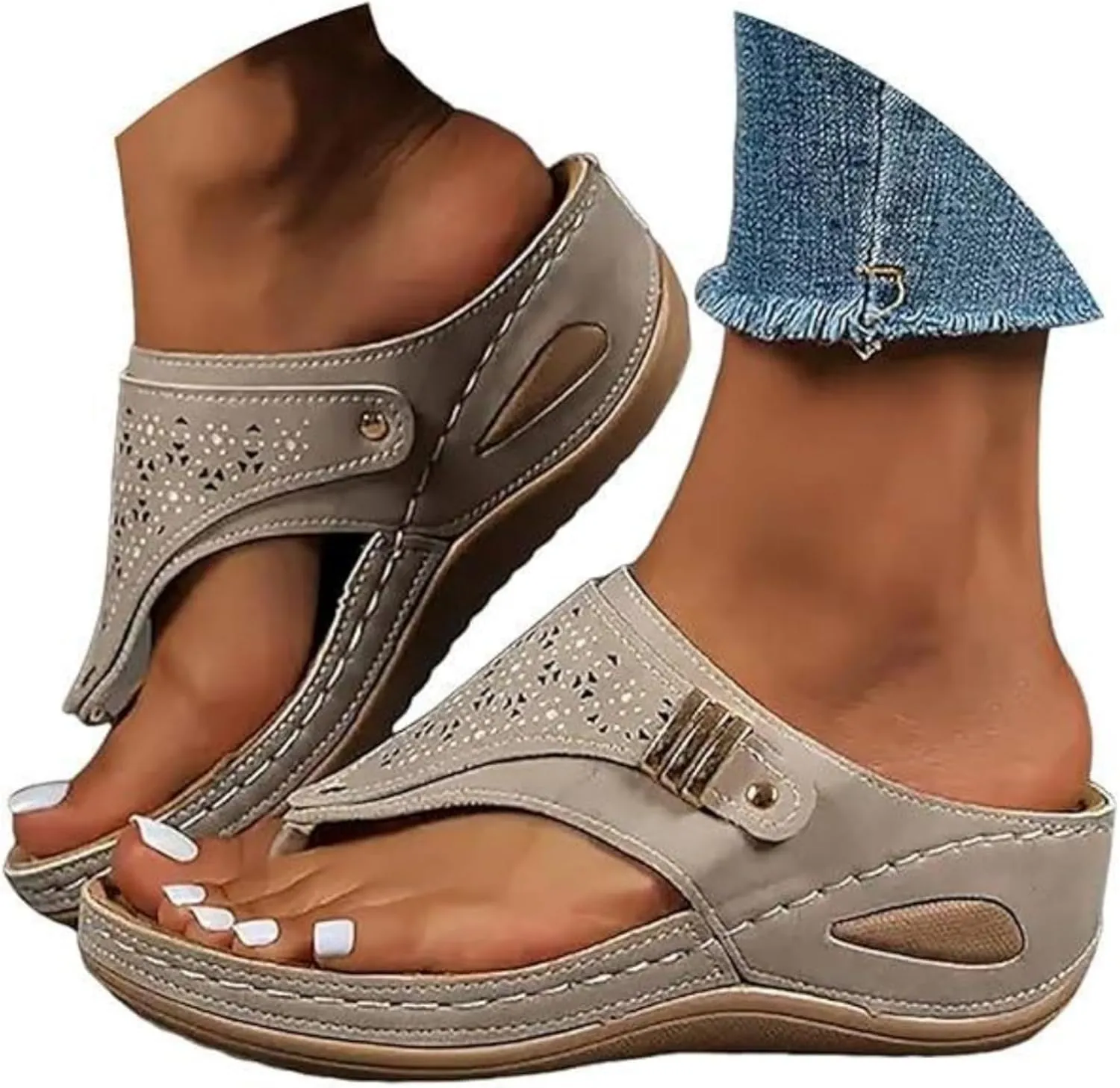 Womens Sandals Comfortable Dressy Arch Support Orthopedic Slides Slippers Summer Beach Orthotic Thong Flip Flops 2025