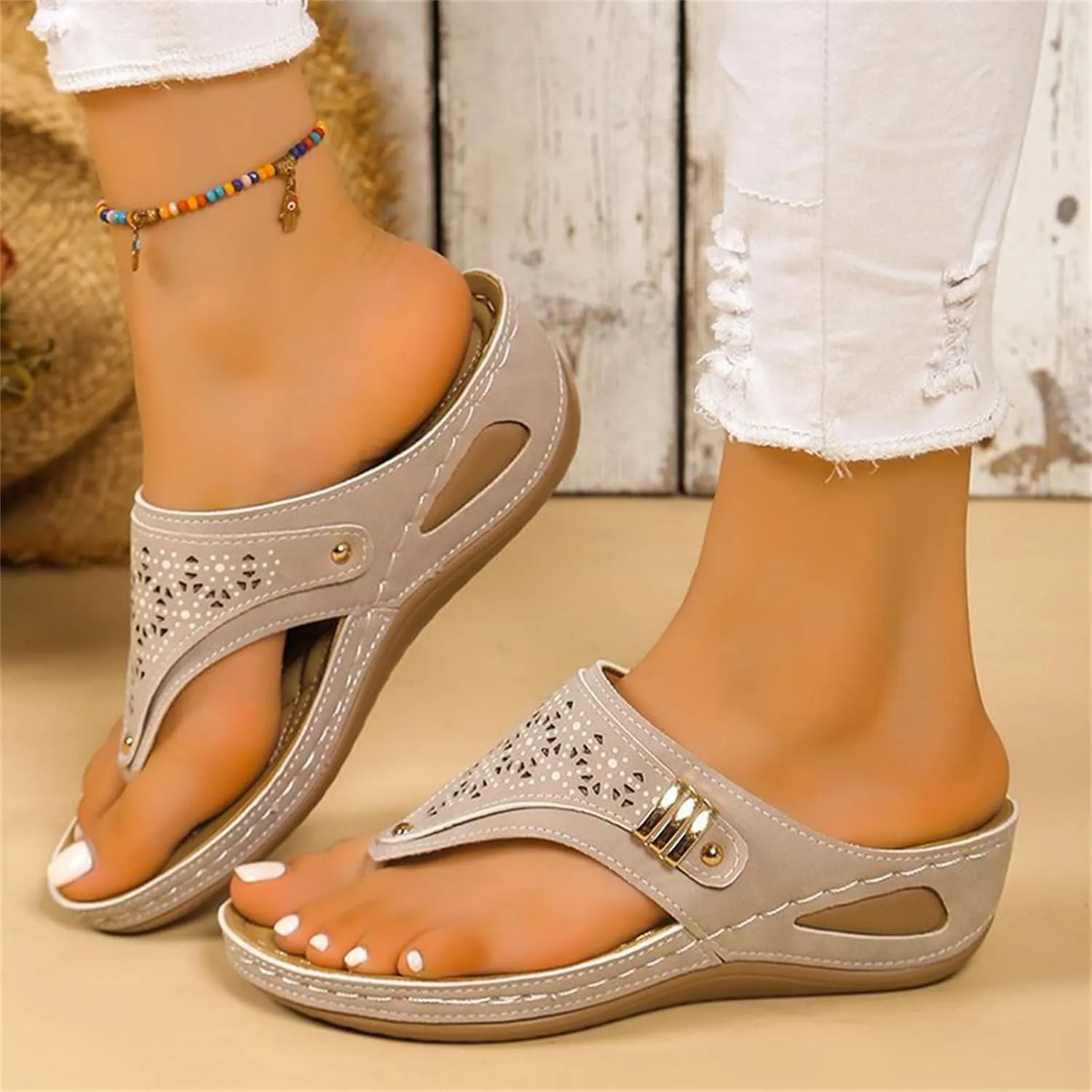 Womens Sandals Comfortable Dressy Arch Support Orthopedic Slides Slippers Summer Beach Orthotic Thong Flip Flops 2025