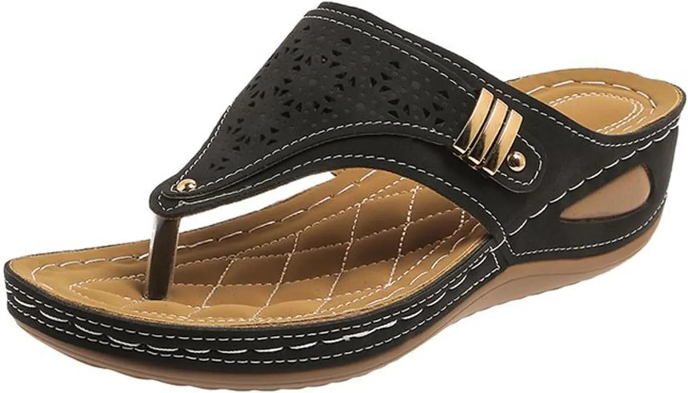 Womens Sandals Comfortable Dressy Arch Support Orthopedic Slides Slippers Summer Beach Orthotic Thong Flip Flops 2025