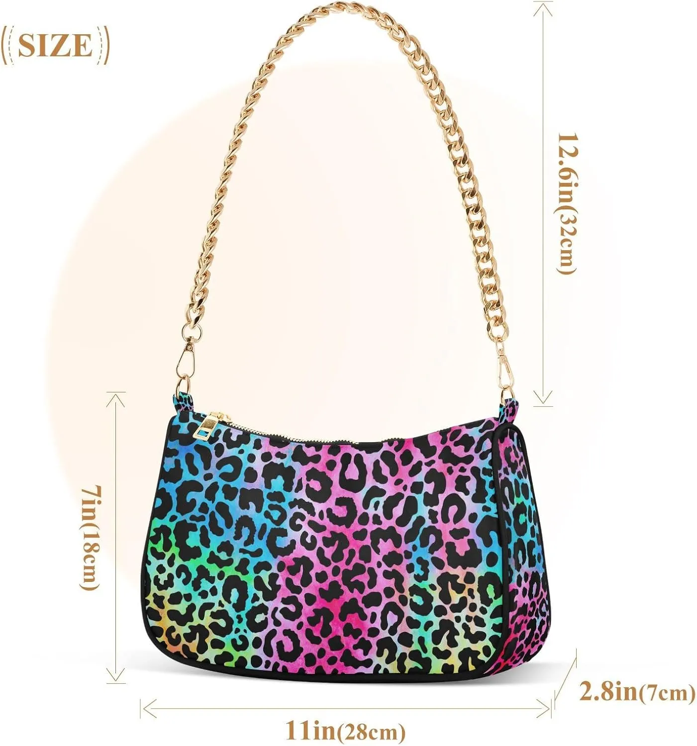 Womens Shoulder Bag Crossbody Purse Hobo Handbag for Ladies Gold Chain
