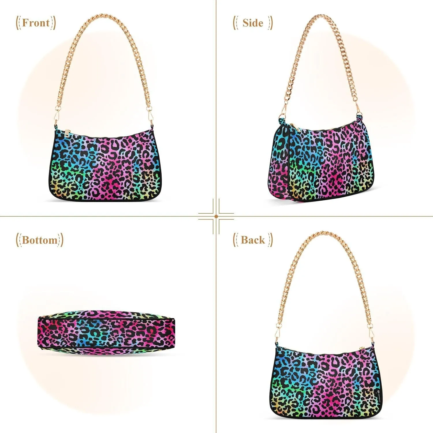 Womens Shoulder Bag Crossbody Purse Hobo Handbag for Ladies Gold Chain