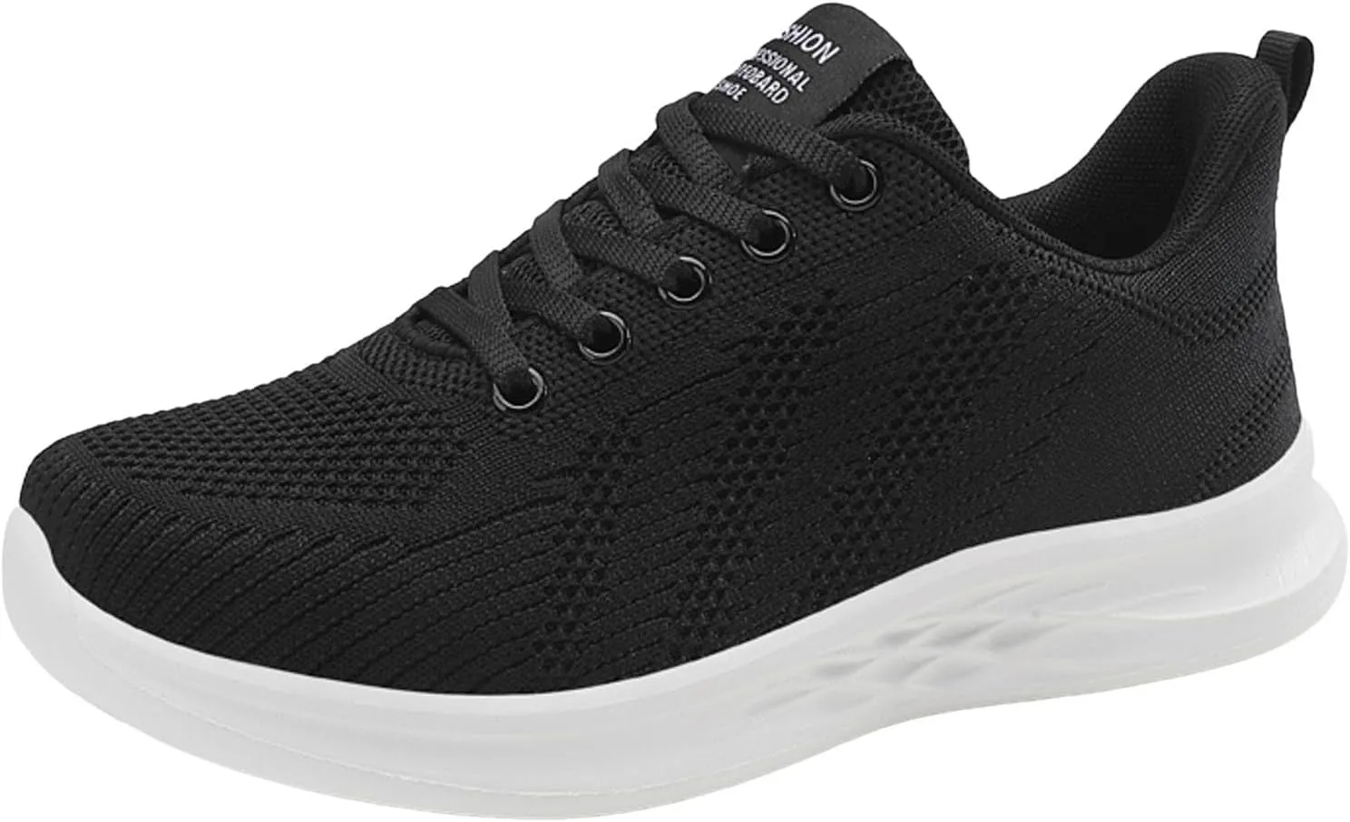 Women's Slip on Walking Shoes Comfy Knitted Non Slip Arch Support Running Shoes Breathable Mesh Sports Workout Tennis Shoes Fashion Lace Up Sneakers