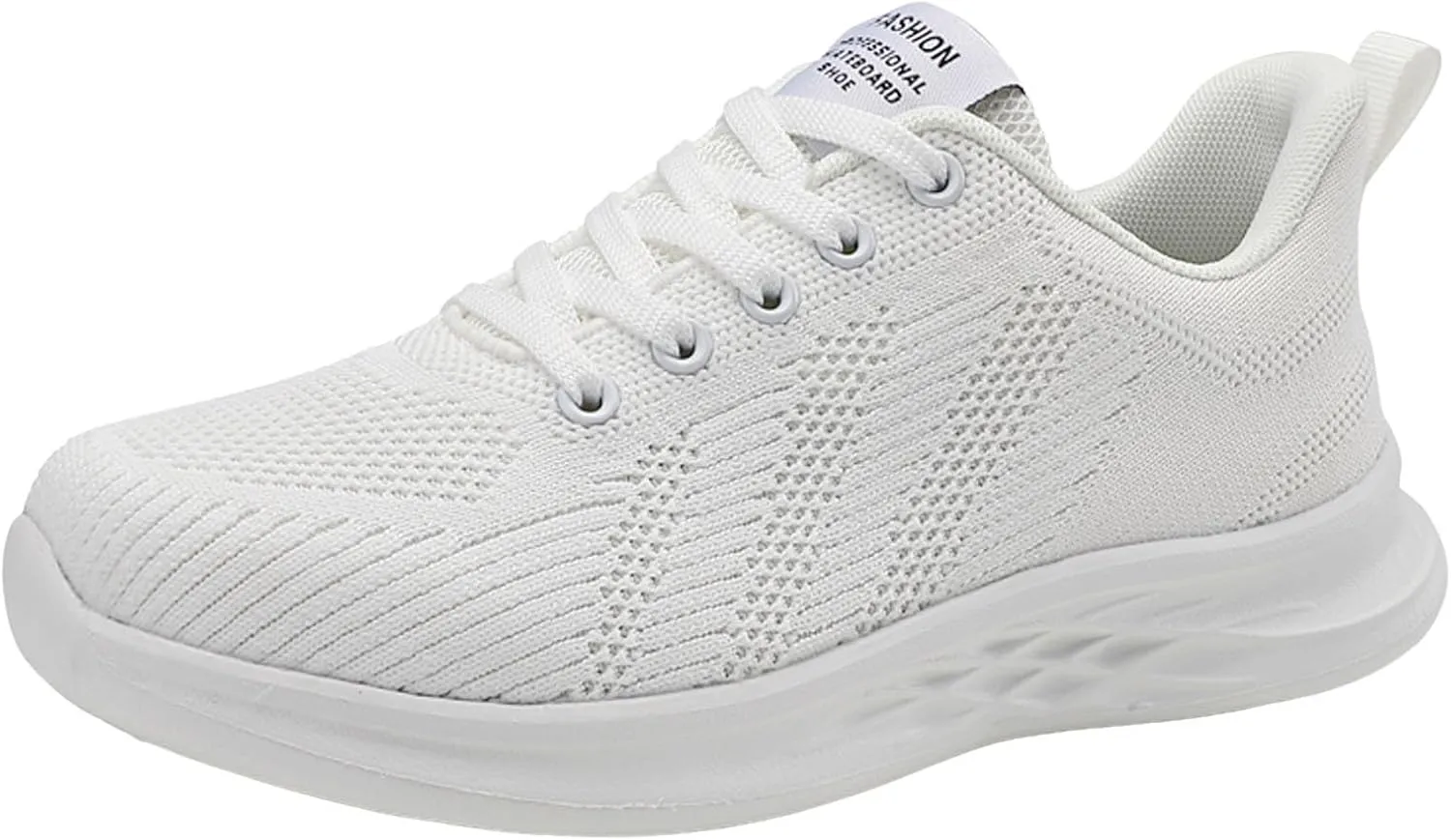 Women's Slip on Walking Shoes Comfy Knitted Non Slip Arch Support Running Shoes Breathable Mesh Sports Workout Tennis Shoes Fashion Lace Up Sneakers
