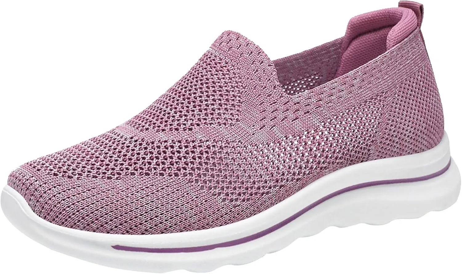 Women's Slip on Walking Shoes Memory Foam Non Slip Comfortable Running Shoes Breathable Gym Workout Shoes Ladies 2024 Fashion Sneakers