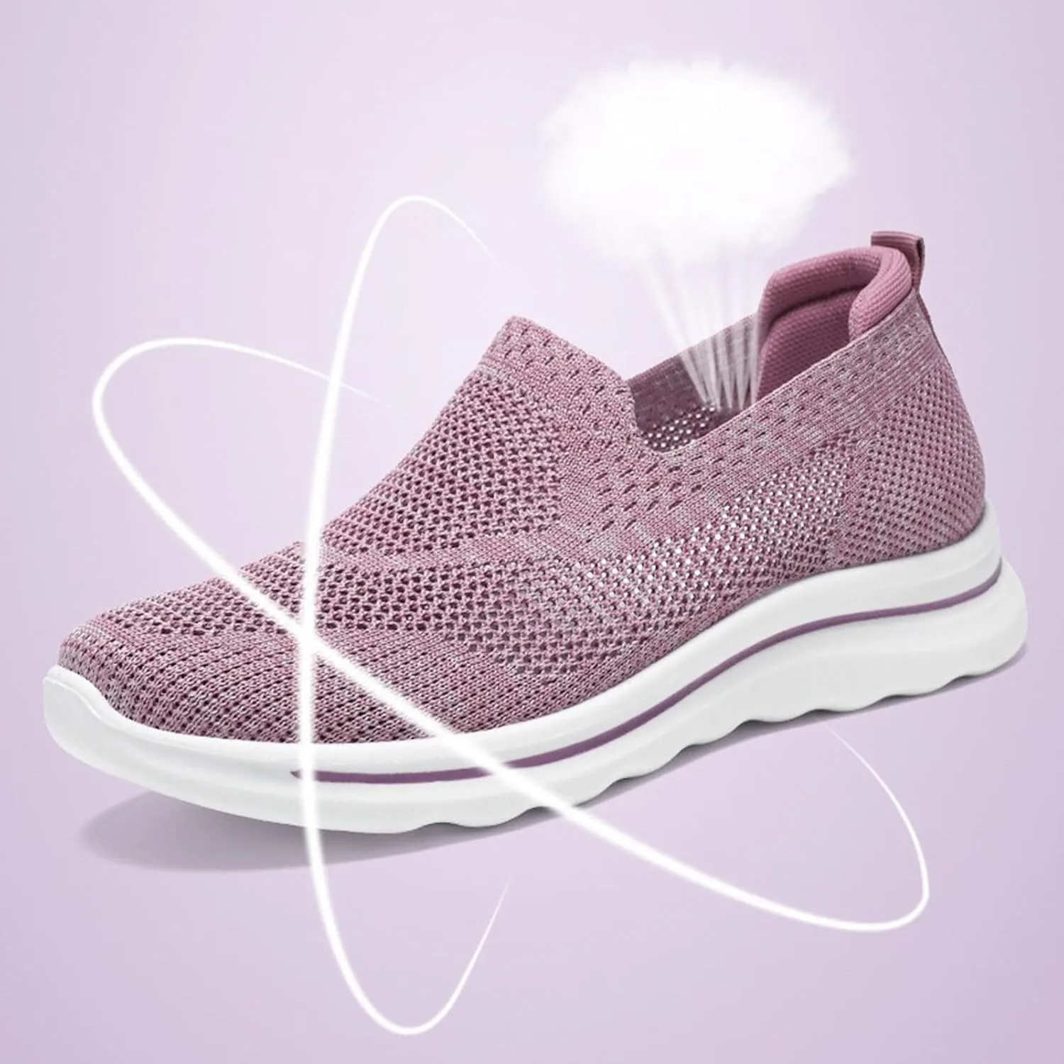 Women's Slip on Walking Shoes Memory Foam Non Slip Comfortable Running Shoes Breathable Gym Workout Shoes Ladies 2024 Fashion Sneakers