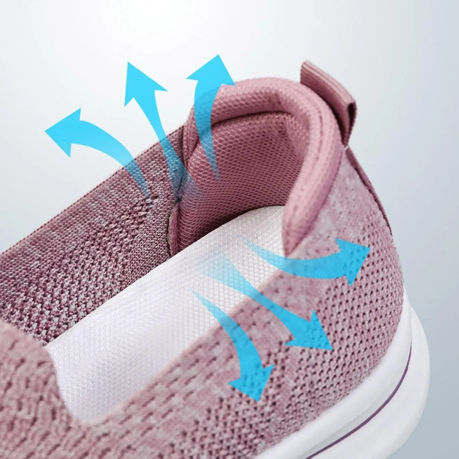 Women's Slip on Walking Shoes Memory Foam Non Slip Comfortable Running Shoes Breathable Gym Workout Shoes Ladies 2024 Fashion Sneakers