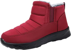 Women's Snow Boots Waterproof Winter Boots Non Slip Fuzzy Fur Booties Cold Weather Lace Up Ankle Boots Comfortable Winter Shoes Trekking Shoes