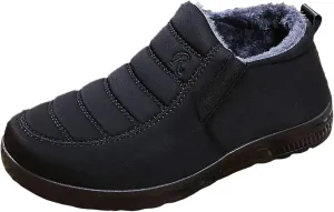 Womens Snow Boots Waterproof Winter Boots Non Slip Warm Fur Booties Lightweight Slip on Ankle Boots Comfortable Winter Shoes Trekking Shoes
