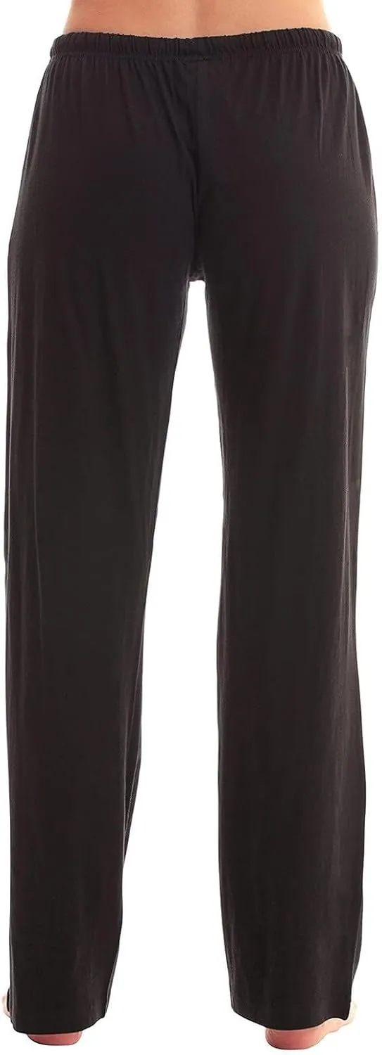 Womens Straight Leg Pants Fashion Drawstring Elastic Waist Lounge Pant Comfortable Solid Casual Trousers with Pockets