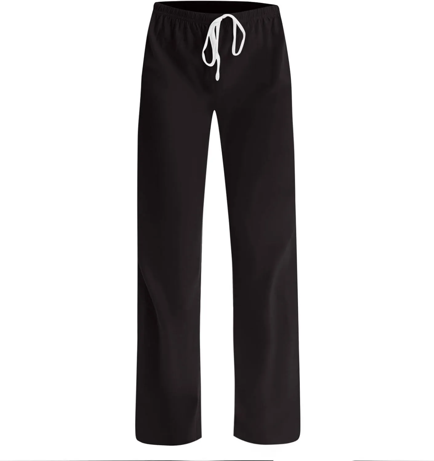 Womens Straight Leg Pants Fashion Drawstring Elastic Waist Lounge Pant Comfortable Solid Casual Trousers with Pockets