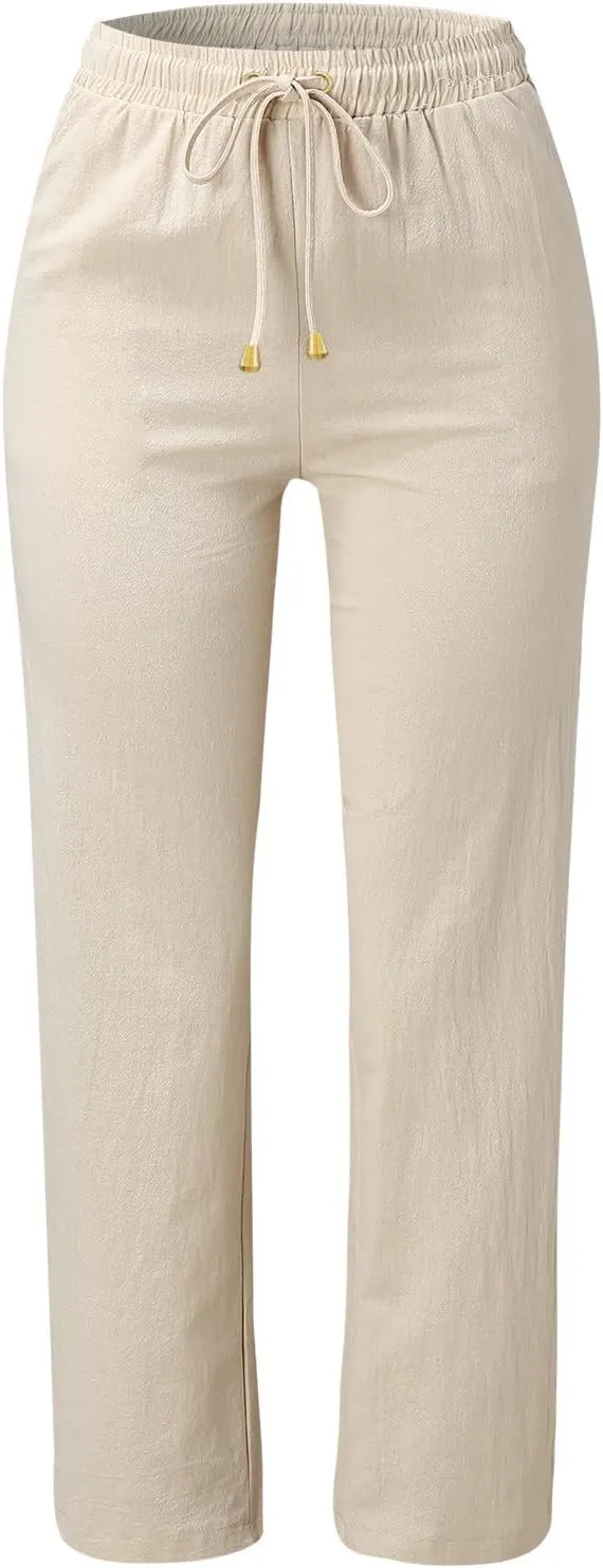 Women's Straight Leg Pants Winter flexie Hiking Thermal with Pockets Wide Leg Straight Leg