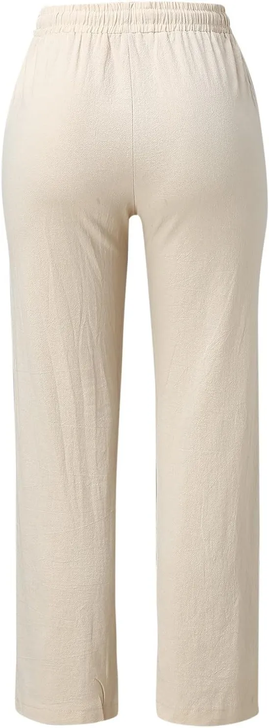 Women's Straight Leg Pants Winter flexie Hiking Thermal with Pockets Wide Leg Straight Leg