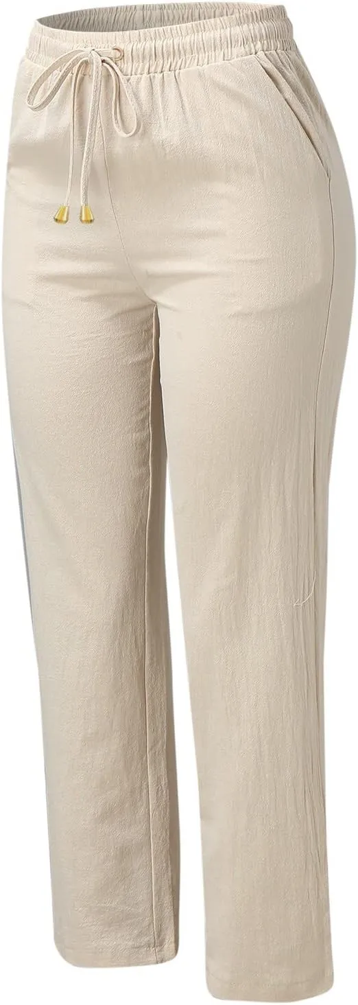 Women's Straight Leg Pants Winter flexie Hiking Thermal with Pockets Wide Leg Straight Leg