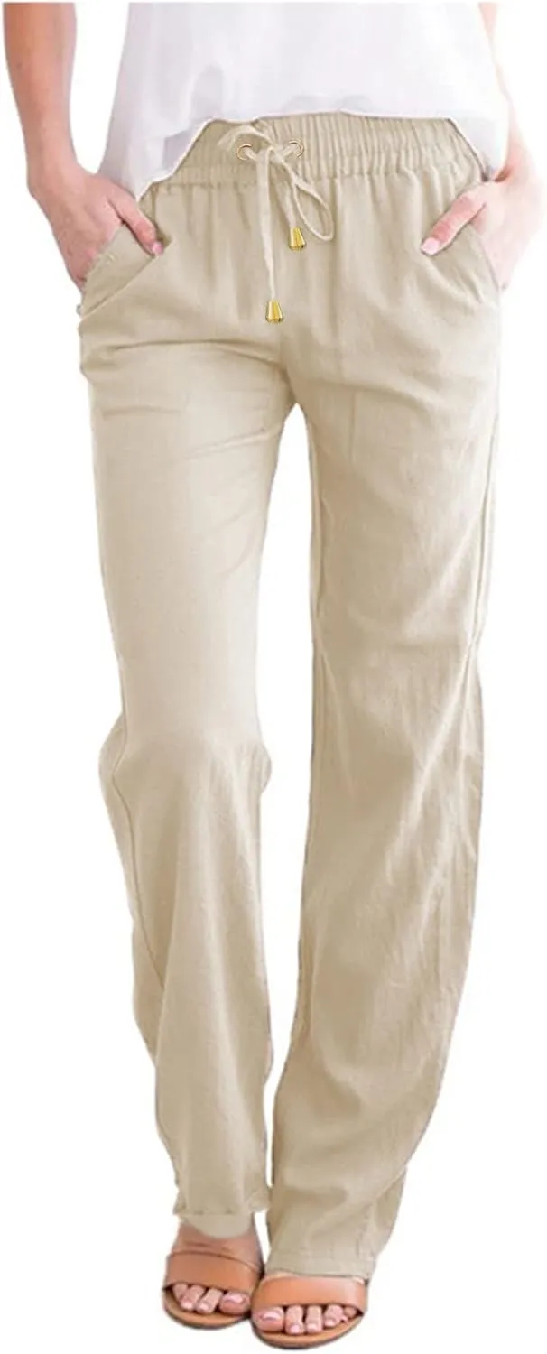 Women's Straight Leg Pants Winter flexie Hiking Thermal with Pockets Wide Leg Straight Leg