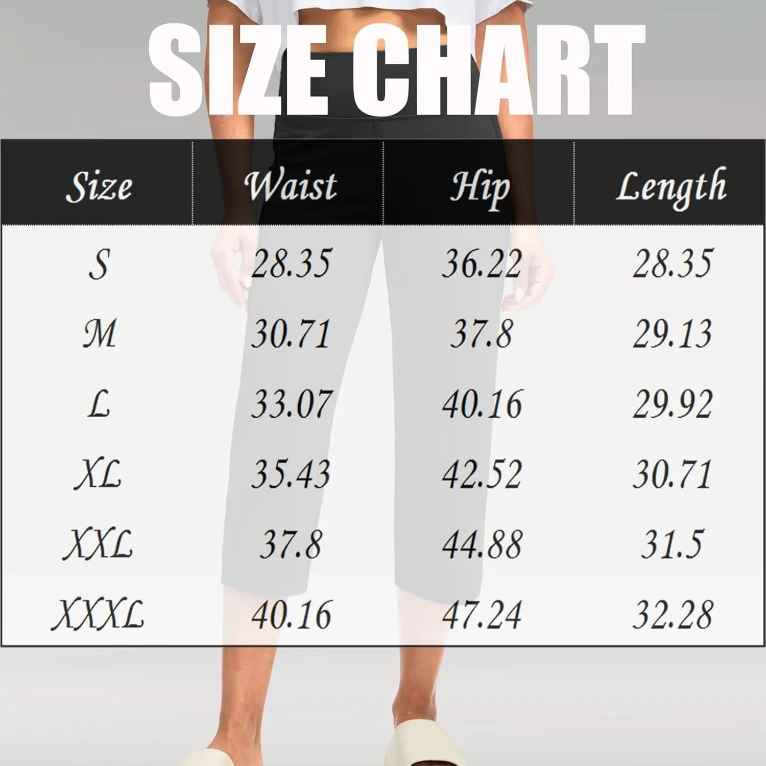 Womens Straight Leg Yoga Cropped Pants Tummy Control Summer Capris High Waist Exercise Workout Leggings with Pockets