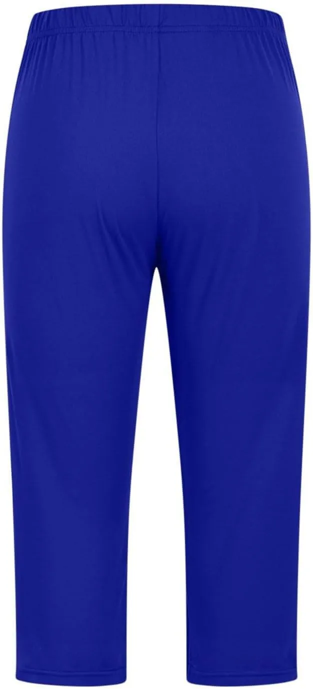 Womens Stretchy Yoga Cropped Leggings Tummy Control High Waisted Gym Athletic Capris Slim Fit Workout Summer Shorts