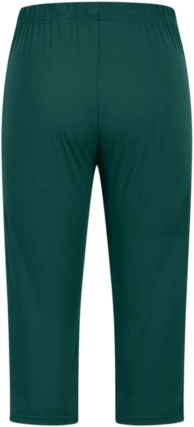 Womens Stretchy Yoga Cropped Leggings Tummy Control High Waisted Gym Athletic Capris Slim Fit Workout Summer Shorts