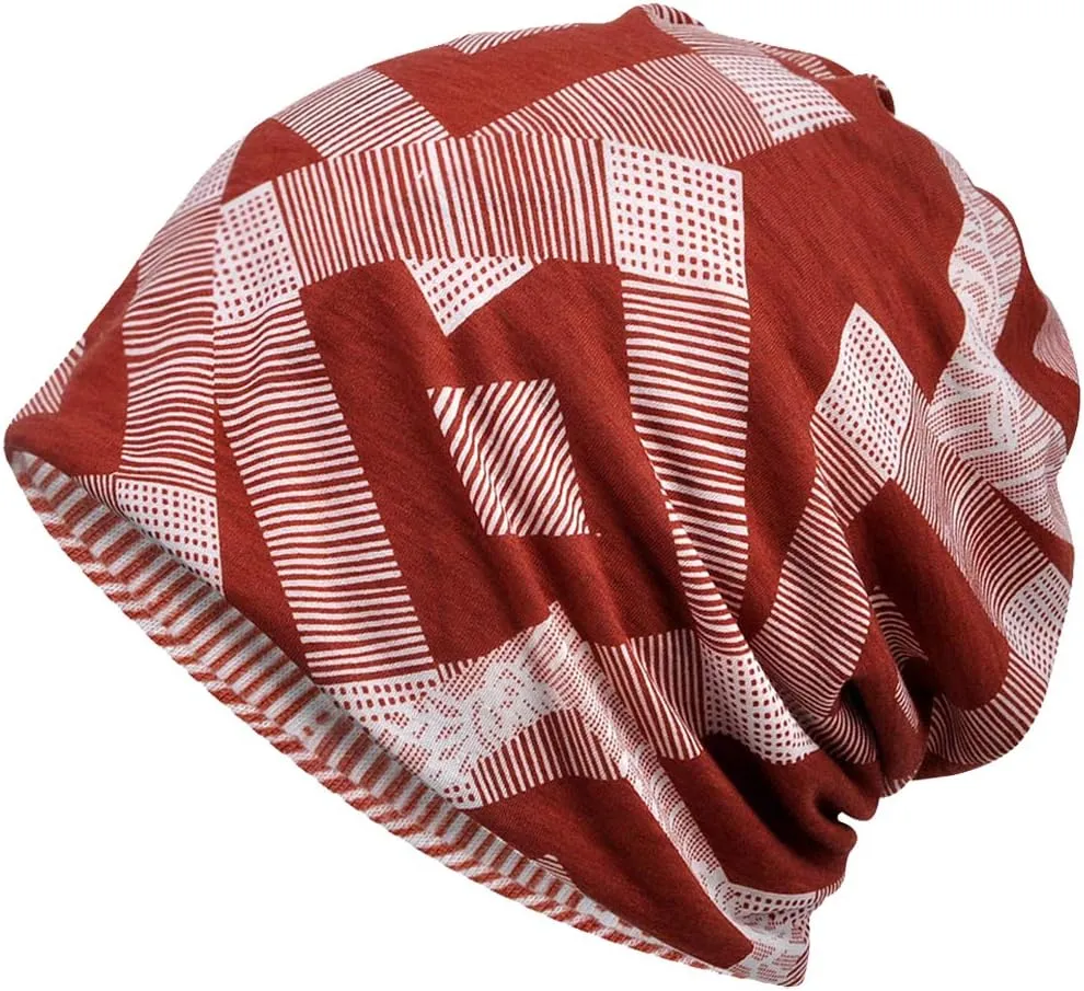 Women's Summer Beanie for Men Hat Boho Hats Adult Dwarf Hats Chemo Cap Cancer Headwear Caps Baggy Skull Sleep Cap Nightcap