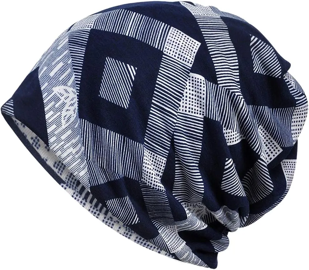 Women's Summer Beanie for Men Hat Boho Hats Adult Dwarf Hats Chemo Cap Cancer Headwear Caps Baggy Skull Sleep Cap Nightcap