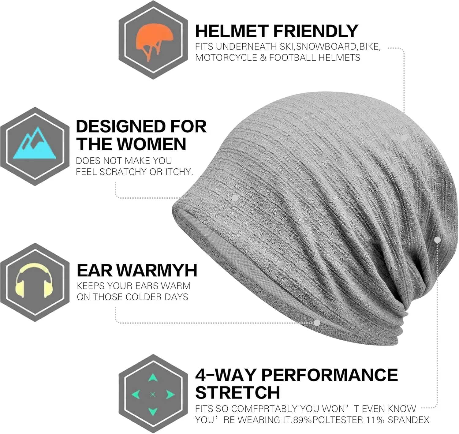 Women's Summer Beanie for Men Hat Boho Hats Adult Dwarf Hats Chemo Cap Cancer Headwear Caps Baggy Skull Sleep Cap Nightcap