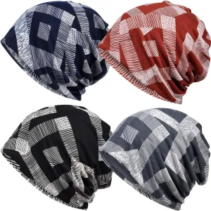 Women's Summer Beanie for Men Hat Boho Hats Adult Dwarf Hats Chemo Cap Cancer Headwear Caps Baggy Skull Sleep Cap Nightcap