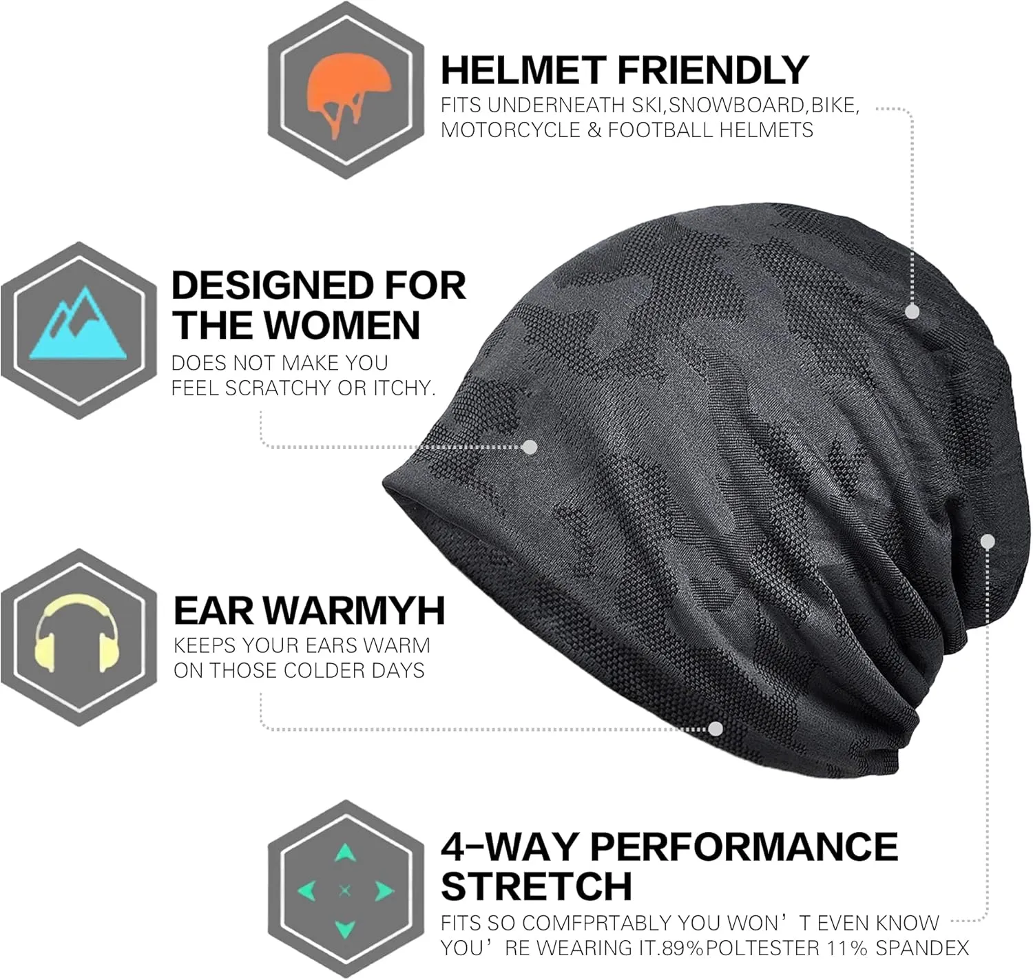 Women's Summer Beanie for Men Hat Boho Hats Adult Dwarf Hats Chemo Cap Cancer Headwear Caps Baggy Skull Sleep Cap Nightcap