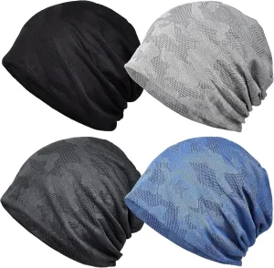 Women's Summer Beanie for Men Hat Boho Hats Adult Dwarf Hats Chemo Cap Cancer Headwear Caps Baggy Skull Sleep Cap Nightcap