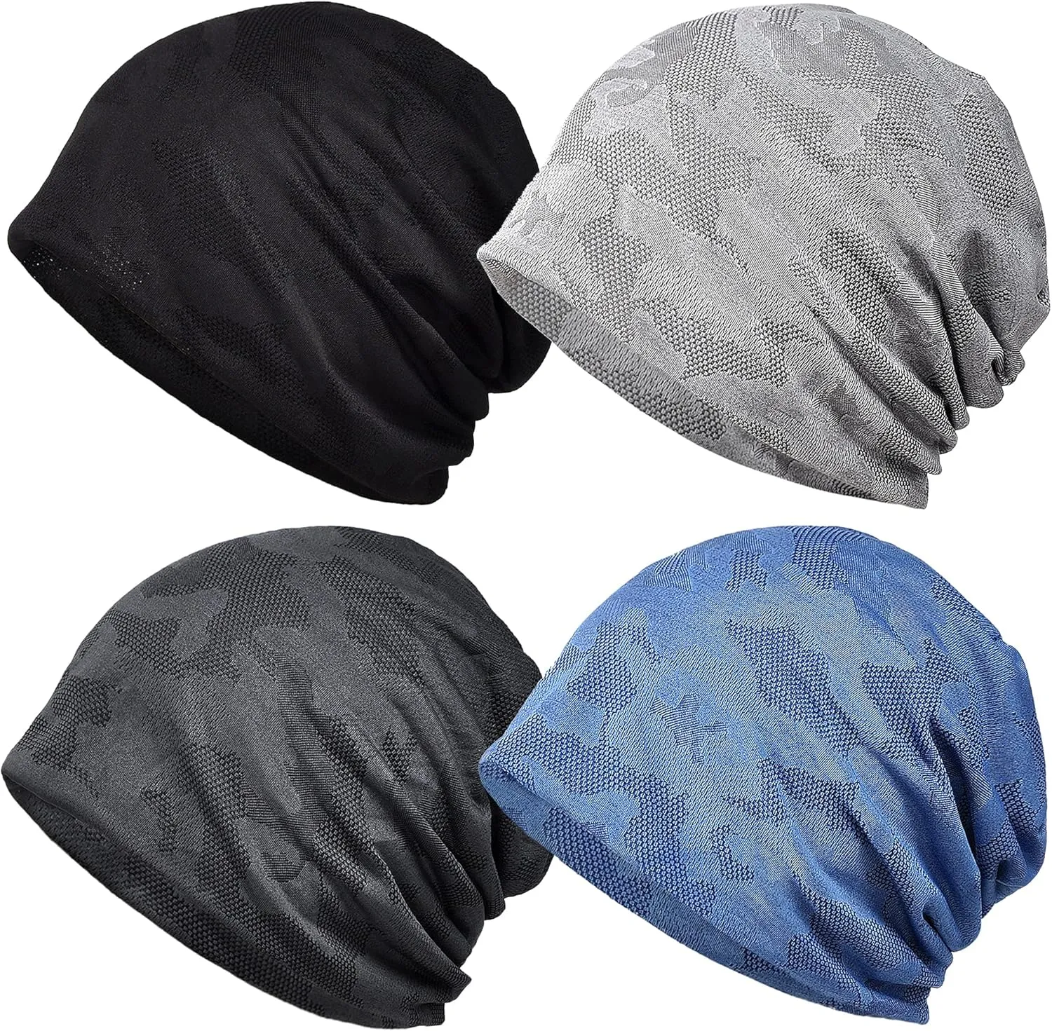 Women's Summer Beanie for Men Hat Boho Hats Adult Dwarf Hats Chemo Cap Cancer Headwear Caps Baggy Skull Sleep Cap Nightcap