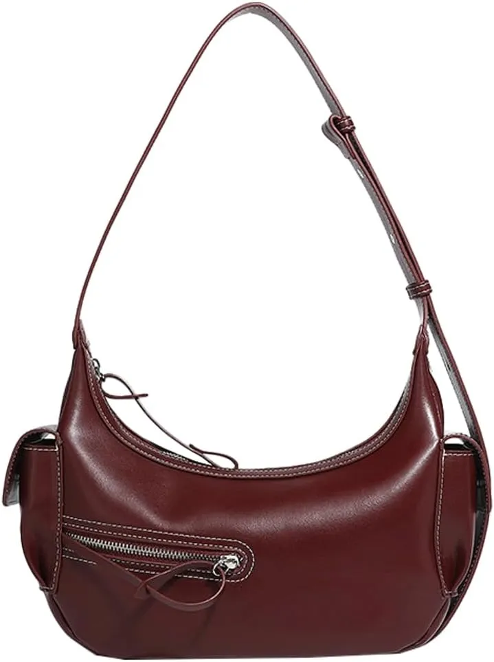 Womens Trendy Genuine Leather Shoulder Bag Small Y2k Dumpling Crossbody Tote Purse Handbags Designer Satchels 2025