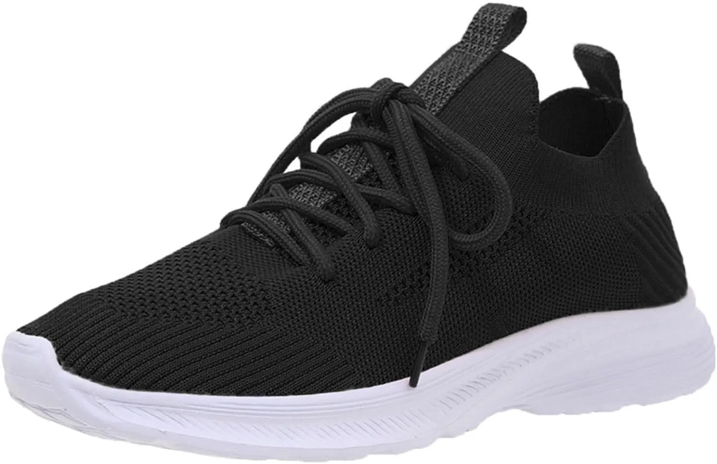 Womens Walking Shoes Slip on Memory Foam Non Slip Comfortable Running Shoes Breathable Mesh Sports Workout Tennis Shoes Fashion Lace Up Sneakers