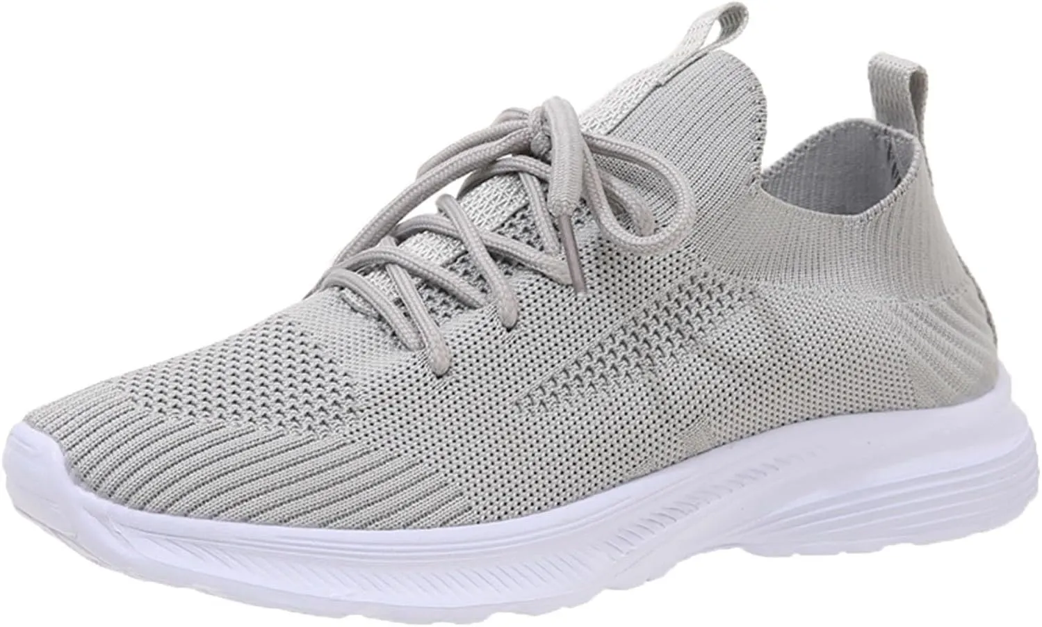 Womens Walking Shoes Slip on Memory Foam Non Slip Comfortable Running Shoes Breathable Mesh Sports Workout Tennis Shoes Fashion Lace Up Sneakers