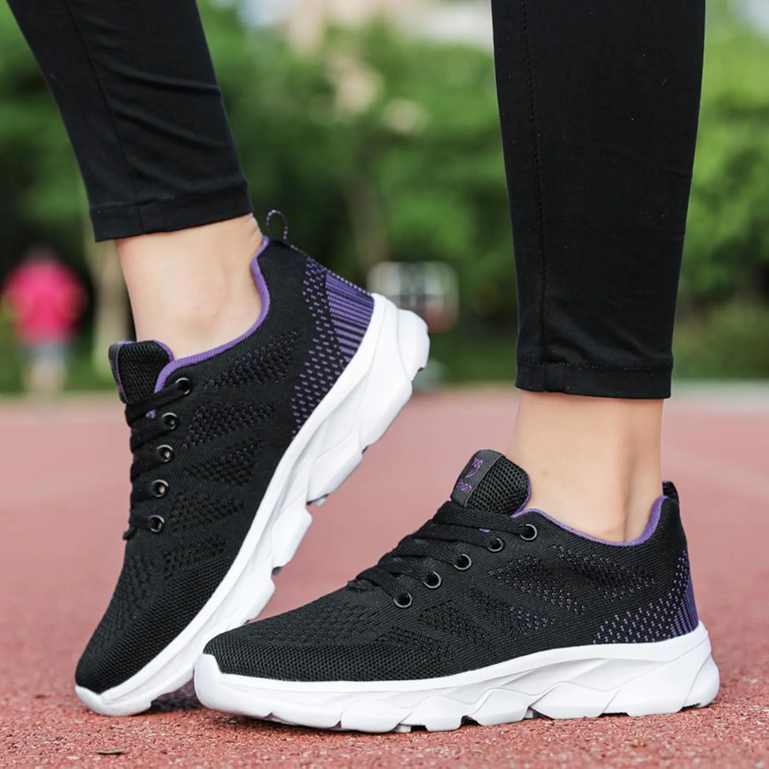 Womens Walking Shoes Slip on Memory Foam Non Slip Running Shoes Wide Width Breathable Gym Workout Shoes Lightweight Sneakers Indoor Outdoor