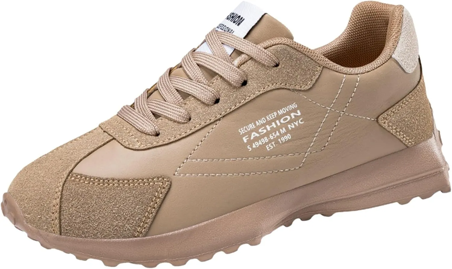 Womens Walking Shoes Slip on Non Slip Memory Foam Comfortable Running Shoes Breathable PU Leather Sports Workout Tennis Shoes Lightweight Fashion Sneakers