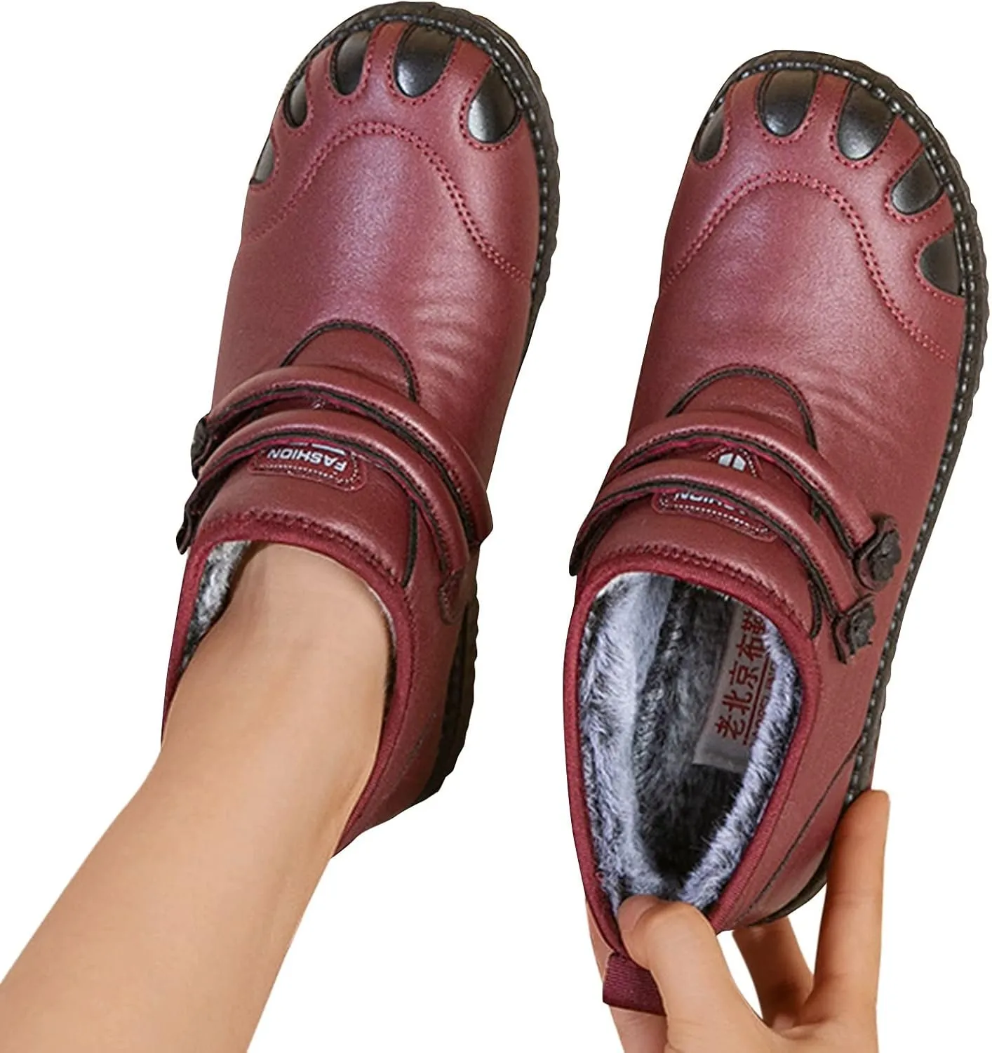 Womens Winter Snow Boots Fur Lined Warm Ankle Boots Womens Tall Slip on Snow Boots Fashion Winter Boots for Women 2023 Women Winter Boots Women Casual Warm Platform High Heels Botas Para Nieve Mujer