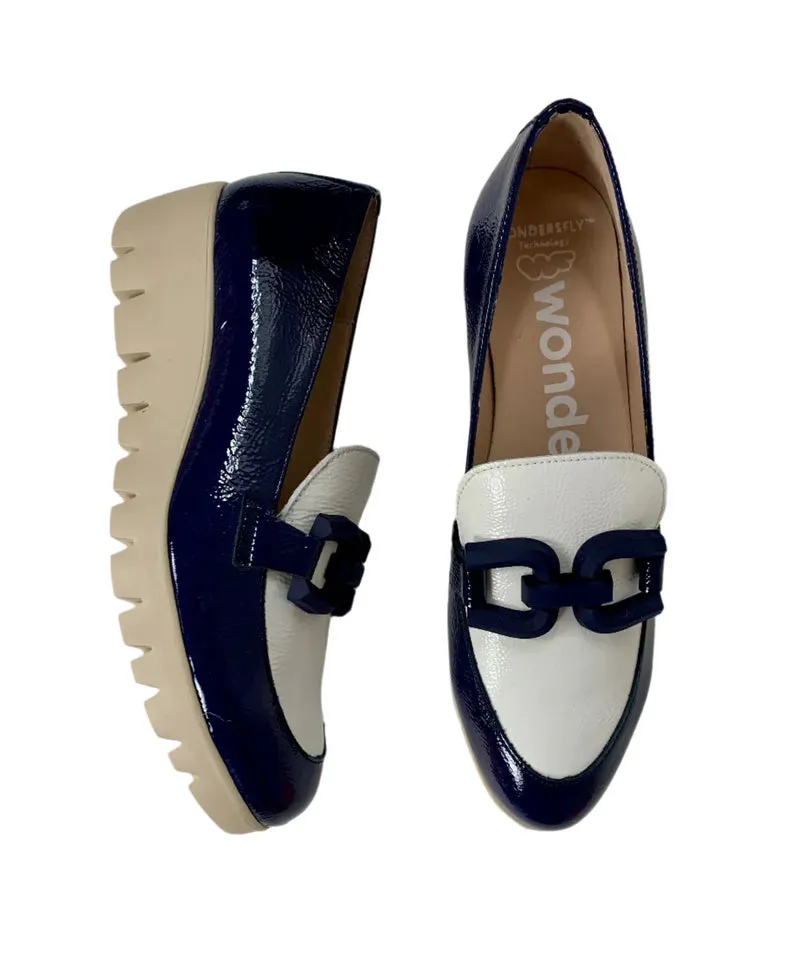 Wonder Navy and White Loafer C-33311-2