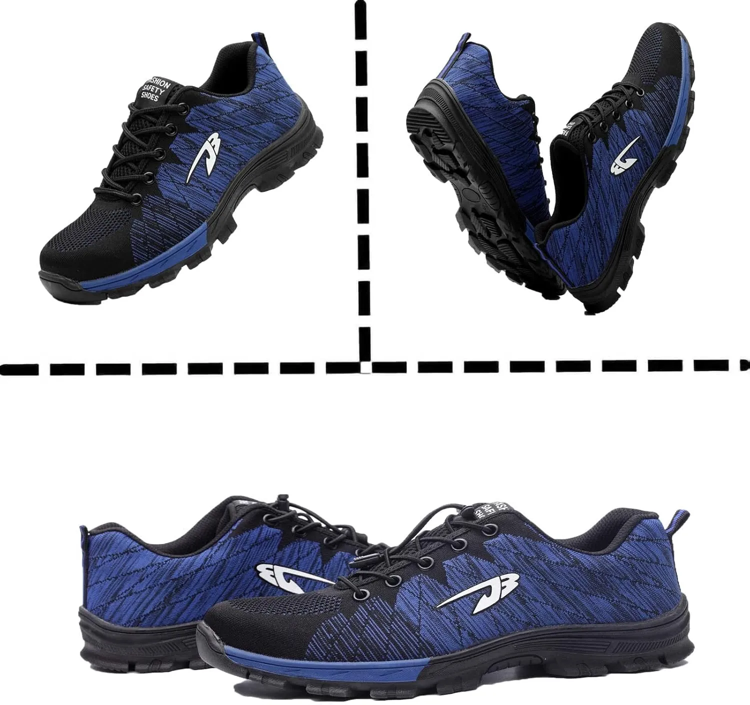 Work Safety Shoes for Men Womens,Lightweight Safety Shoes Slip Resistant Work Sneaker Breathable Puncture Proof Shoes
