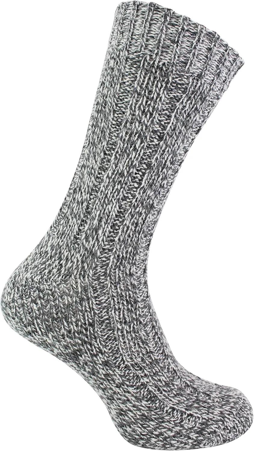 Workforce - 3 Pack Mens Thick Wool Knitted Heavy Duty Hiking Work Boot Socks