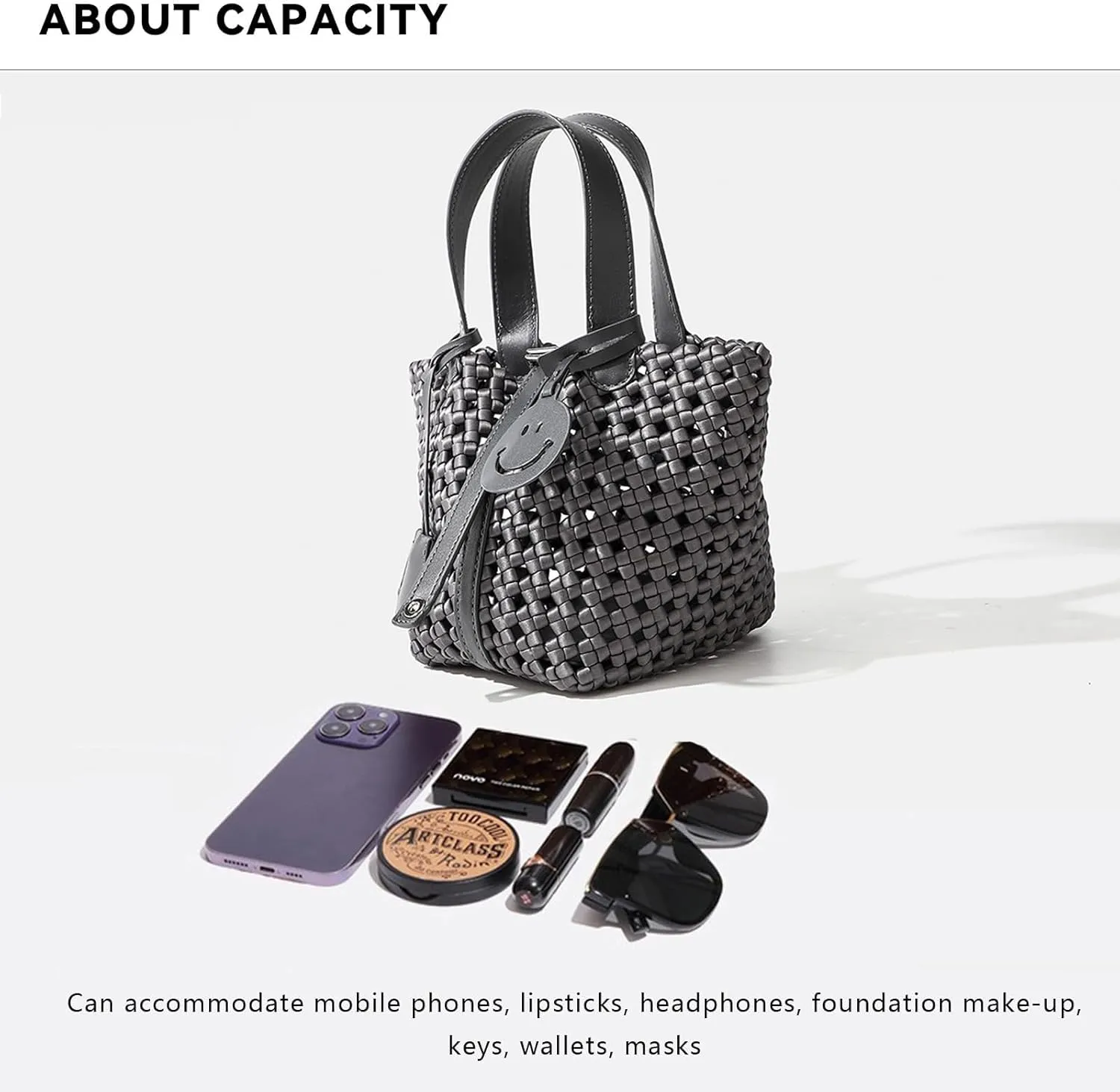 Woven Handbags for Women Top Handle Satchel Handbag Basket Bucket Bag Small Woven Tote Bag Hobo Purses