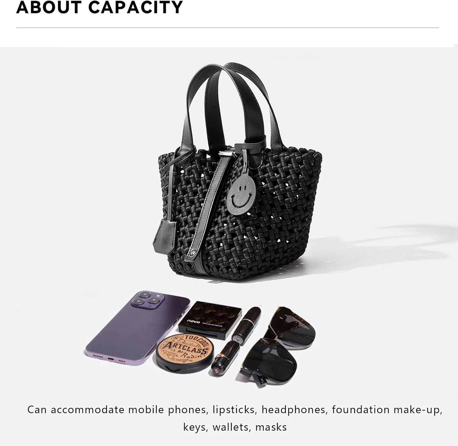 Woven Handbags for Women Top Handle Satchel Handbag Basket Bucket Bag Small Woven Tote Bag Hobo Purses