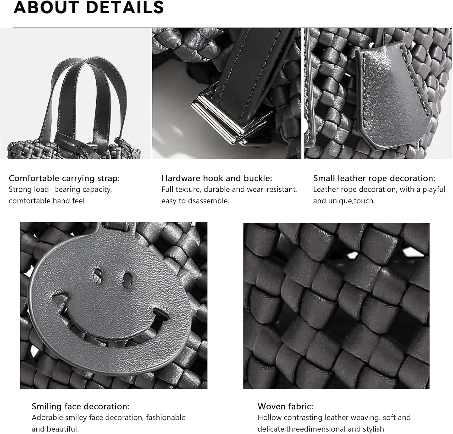 Woven Handbags for Women Top Handle Satchel Handbag Basket Bucket Bag Small Woven Tote Bag Hobo Purses
