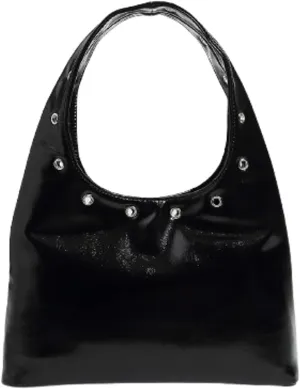 Y2k Crescent Hobo Bags Women 90s Trendy Studded Punk Satchels Shoulder Crossbody Purse PU Leather Underarm Tote Handbag