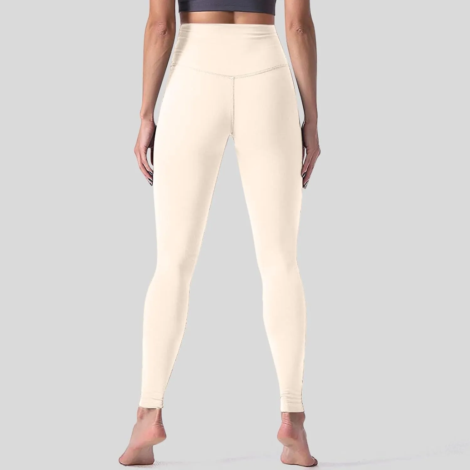Yoga Women Straight Dress Pants with Pockets Tall Petite Regular for Work Business Thick Leggings for Women Plus